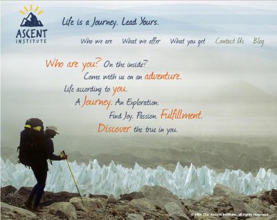 screenshot Ascent Institute website