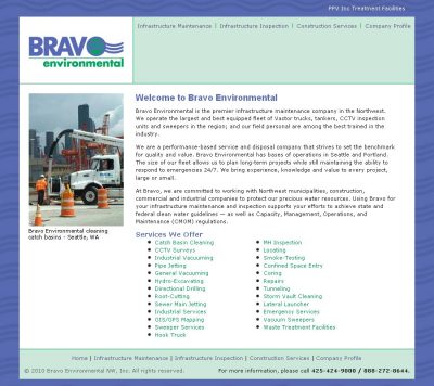 screenshot Bravo Environmental