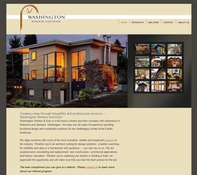 Washington Window & Door website screenshot