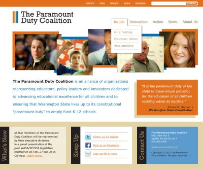 screenshot Paramount Duty Coalition website