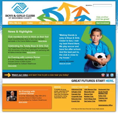 screenshot Boys & Girls Clubs of Snohomish County