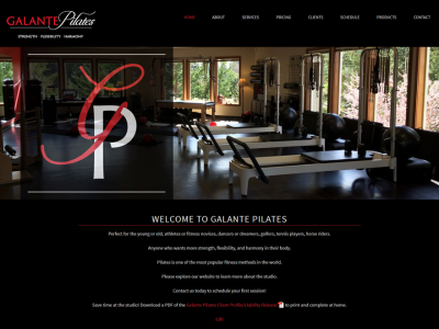 Pilates studio website