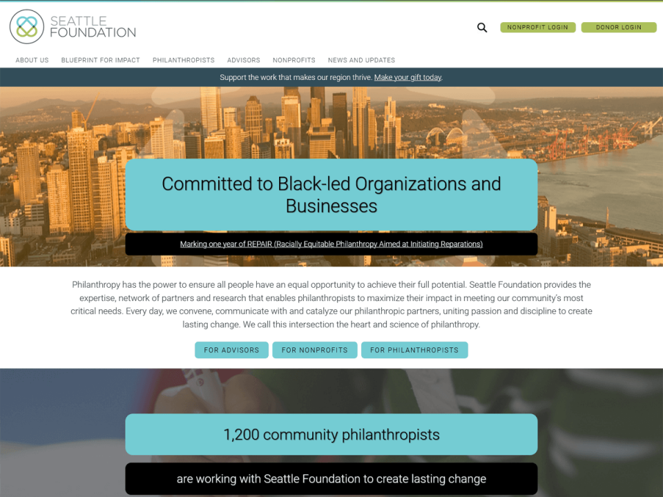 Seattle Foundation WordPress website