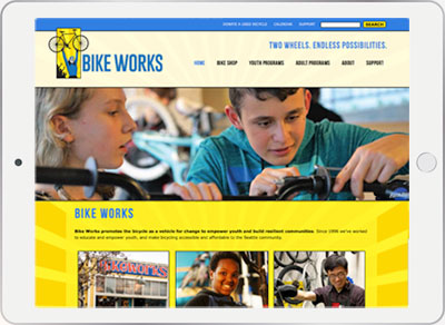 Bike Works mobile responsive website
