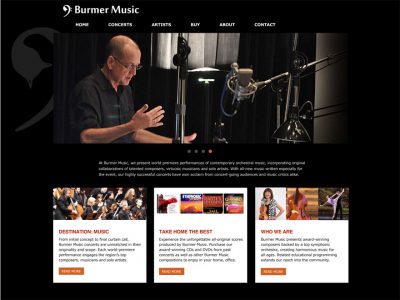 Contemporary WordPress website for composer