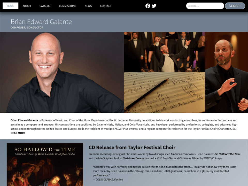 Composer-Conductor website screenshot