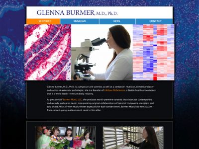 Glenna Burmer contemporary WordPress website