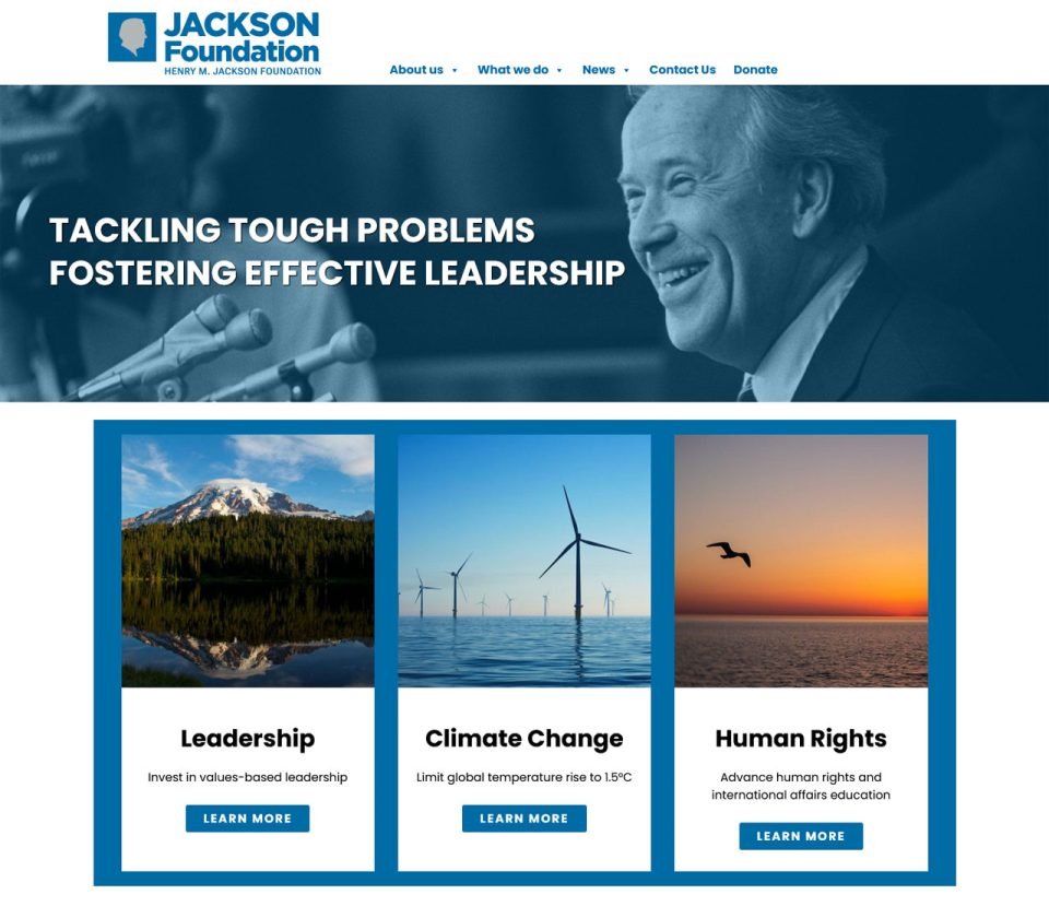 Henry M Jackson nonprofit foundation website screenshot