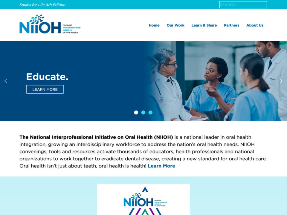 website screenshot of NIIOH