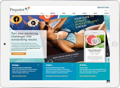 Pinpoint marketing tablet screenshot