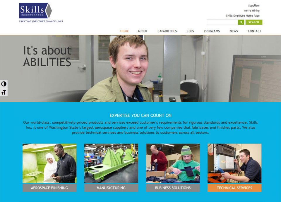 Skills Inc aerospace manufacturing website