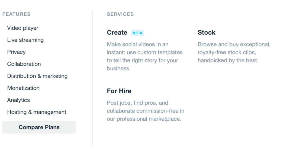 vimeo services